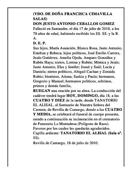 DON JUSTO ANTONIO CEBALLOS GOMEZ