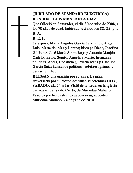 DON JOSE LUIS MENENDEZ DIAZ
