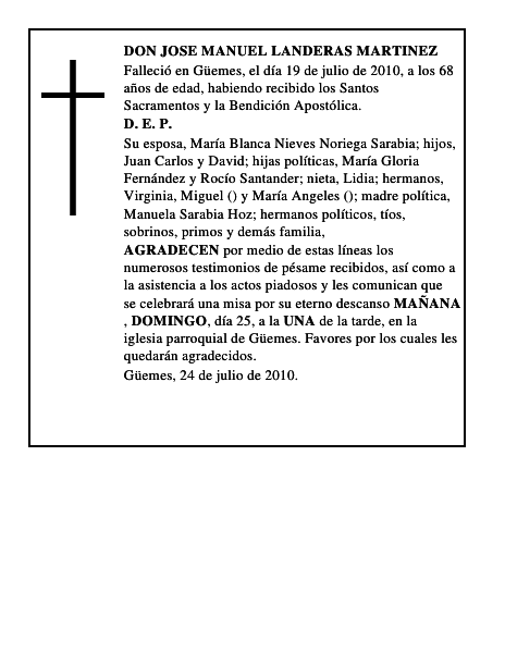 DON JOSE MANUEL LANDERAS MARTINEZ