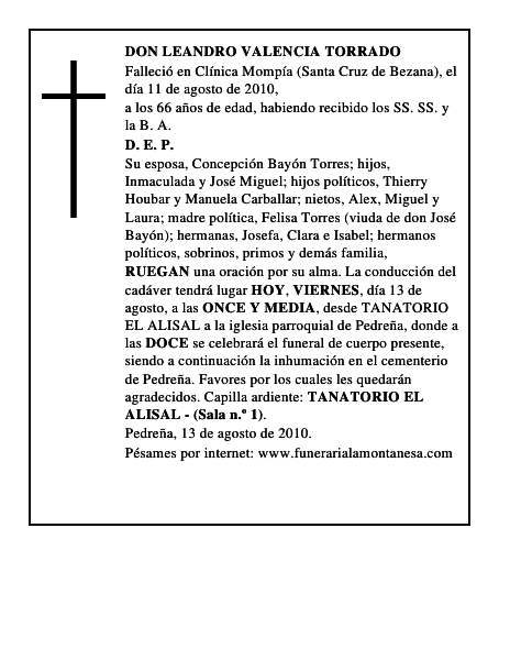 DON LEANDRO VALENCIA TORRADO