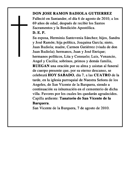DON JOSE RAMON BADIOLA GUTIERREZ