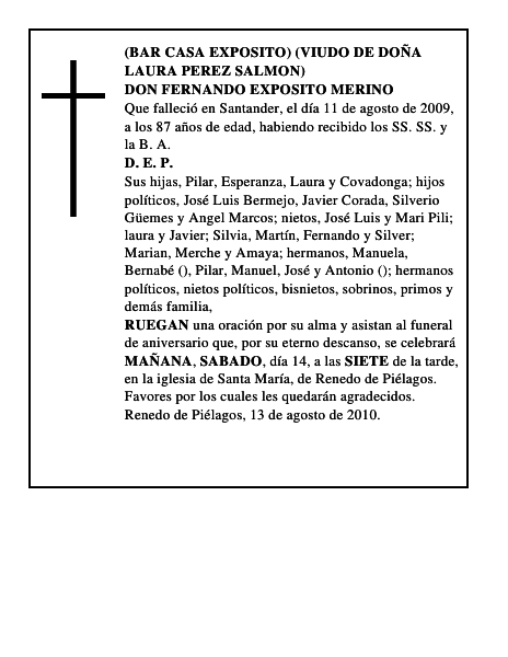 DON FERNANDO EXPOSITO MERINO