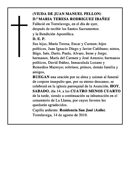 D.ª MARIA TERESA RODRIGUEZ IBAÑEZ
