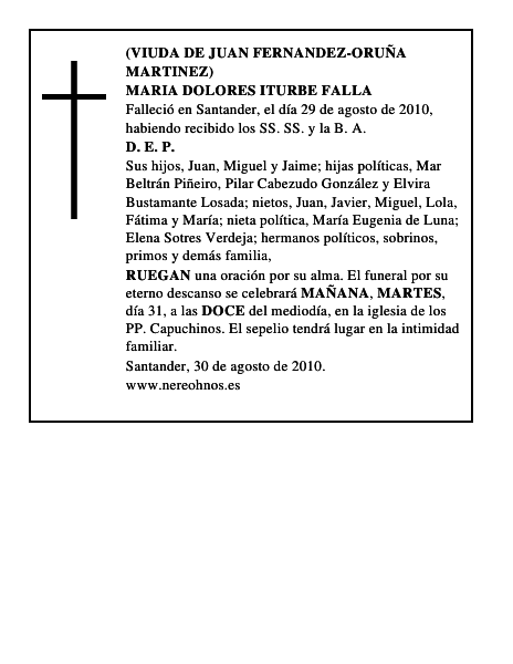 MARIA DOLORES ITURBE FALLA