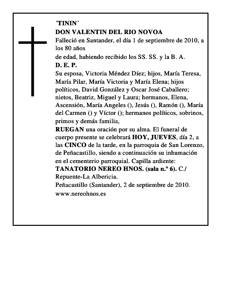 DON VALENTIN DEL RIO NOVOA