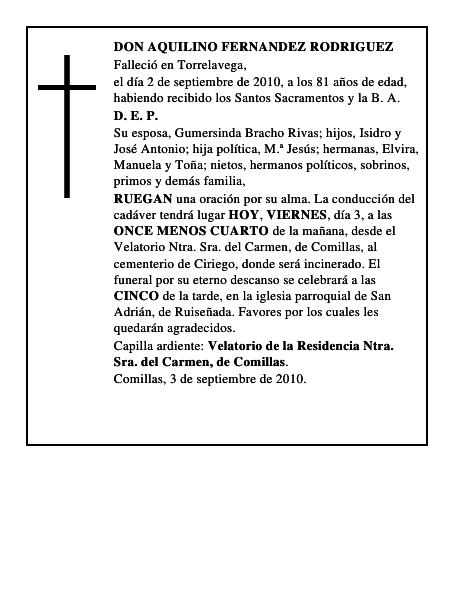DON AQUILINO FERNANDEZ RODRIGUEZ
