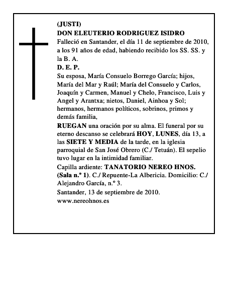 DON ELEUTERIO RODRIGUEZ ISIDRO