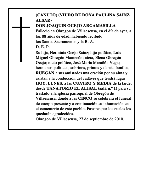 DON JOAQUIN OCEJO ARGAMASILLA
