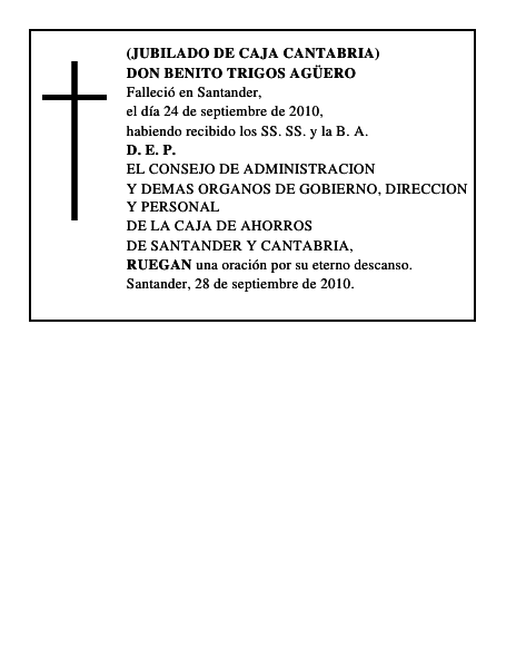 DON BENITO TRIGOS AGÜERO