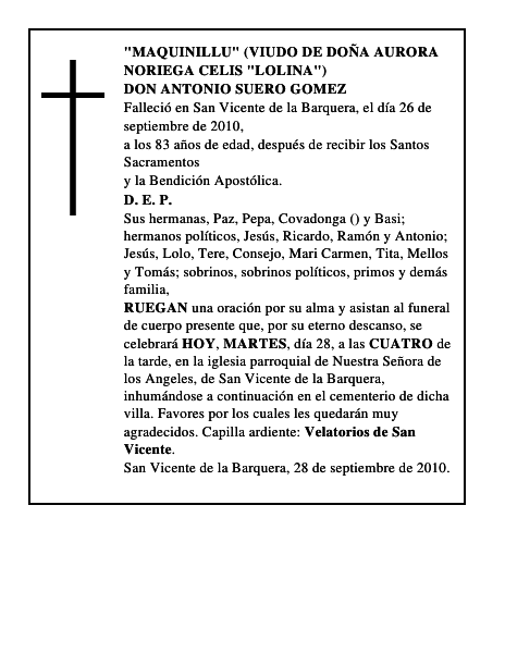 DON ANTONIO SUERO GOMEZ