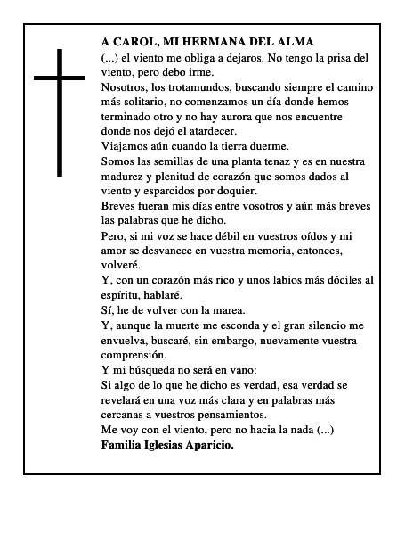 A Carol, mi hermana del alma