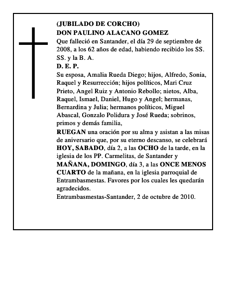 DON PAULINO ALACANO GOMEZ
