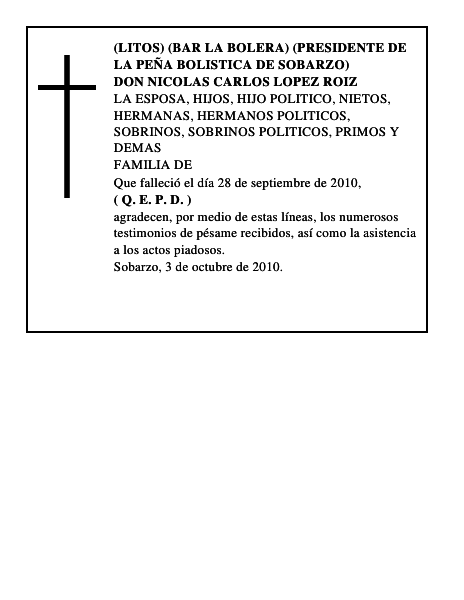 DON NICOLAS CARLOS LOPEZ ROIZ