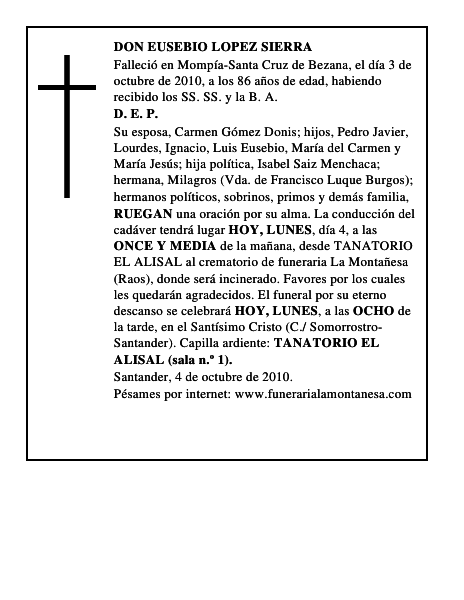 DON EUSEBIO LOPEZ SIERRA
