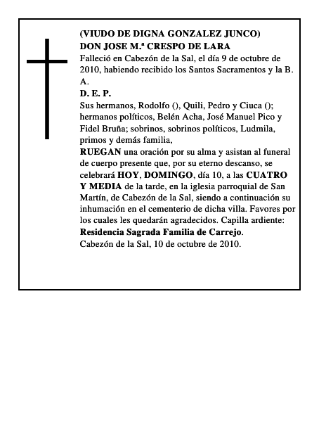DON JOSE M.ª CRESPO DE LARA