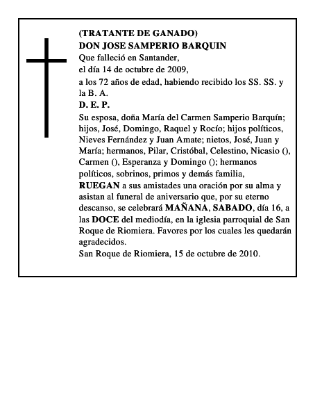 DON JOSE SAMPERIO BARQUIN
