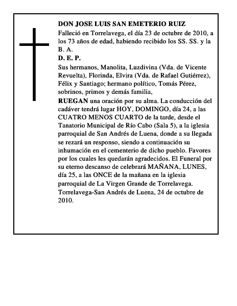 DON JOSE LUIS SAN EMETERIO RUIZ
