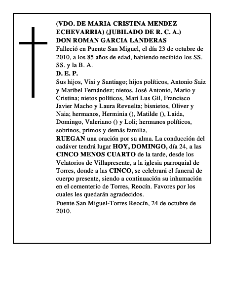 DON ROMAN GARCIA LANDERAS