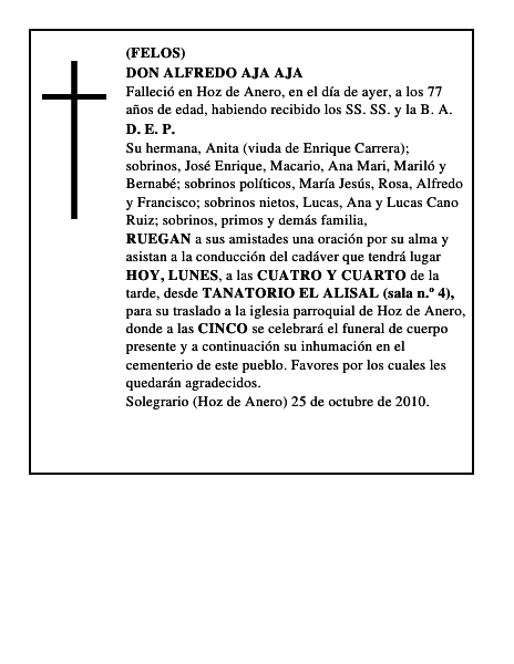 DON ALFREDO AJA AJA