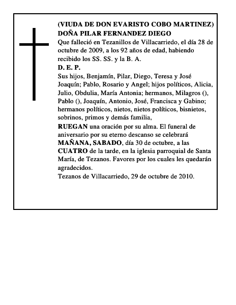 DOÑA PILAR FERNANDEZ DIEGO