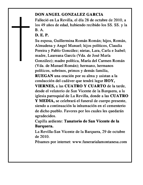 DON ANGEL GONZALEZ GARCIA