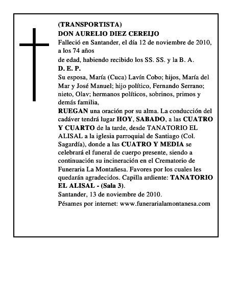 DON AURELIO DIEZ CEREIJO