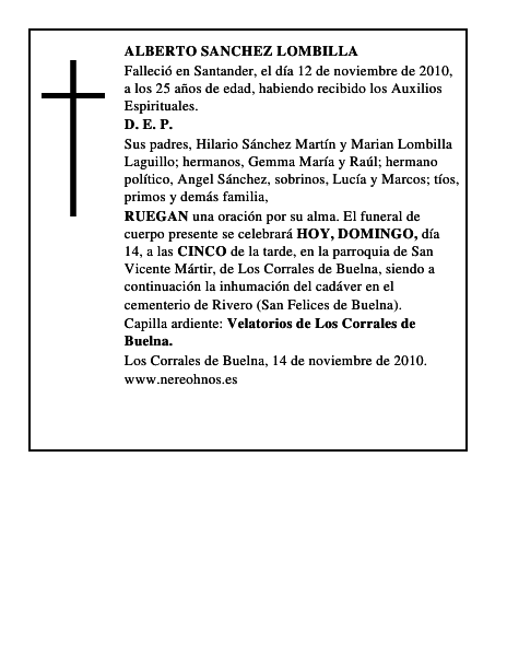 ALBERTO SANCHEZ LOMBILLA