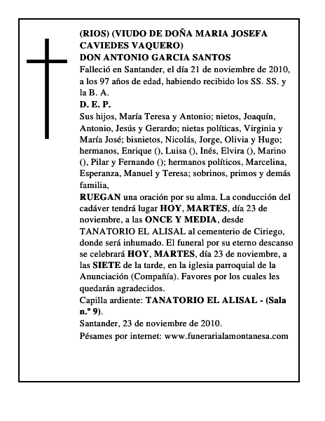 DON ANTONIO GARCIA SANTOS
