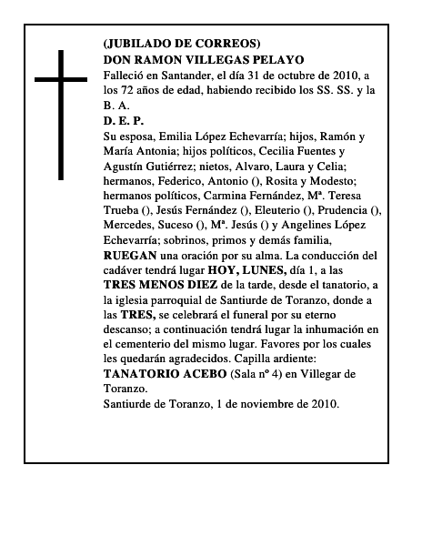 DON RAMON VILLEGAS PELAYO