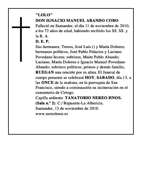 DON IGNACIO MANUEL ABANDO COBO