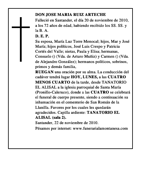 DON JOSE MARIA RUIZ ARTECHE