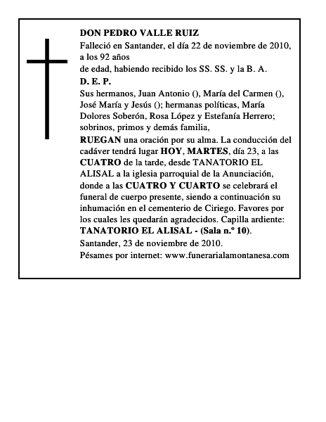 DON PEDRO VALLE RUIZ