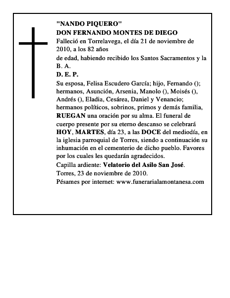 DON FERNANDO MONTES DE DIEGO