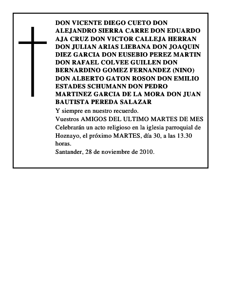 DON VICENTE DIEGO CUETO DON ALEJANDRO SIERRA CARRE DON EDUARDO AJA CRUZ DON VICTOR CALLEJA HER