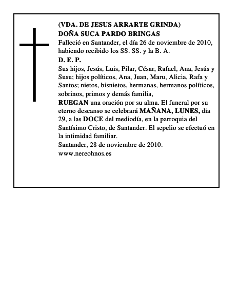 DOÑA SUCA PARDO BRINGAS