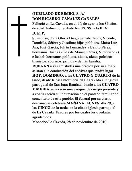 DON RICARDO CANALES CANALES