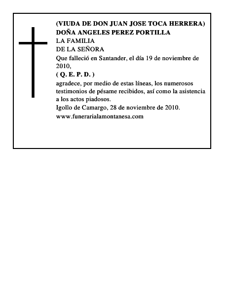 DOÑA ANGELES PEREZ PORTILLA