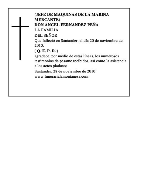 DON ANGEL FERNANDEZ PEÑA