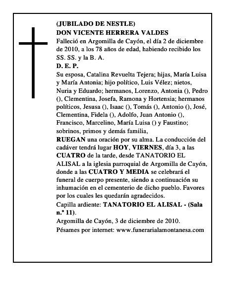DON VICENTE HERRERA VALDES
