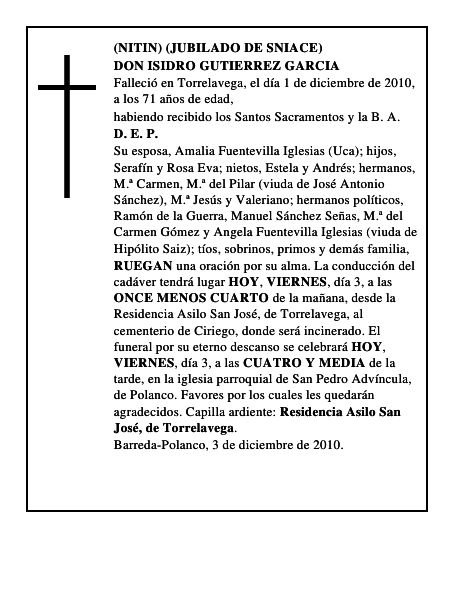 DON ISIDRO GUTIERREZ GARCIA