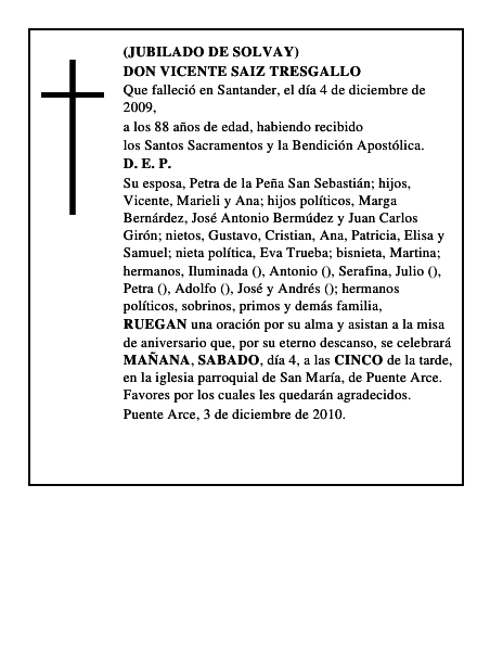 DON VICENTE SAIZ TRESGALLO