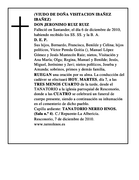 DON JERONIMO RUIZ RUIZ