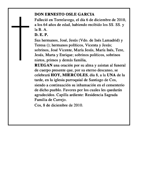 DON ERNESTO OSLE GARCIA