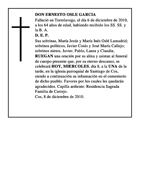 DON ERNESTO OSLE GARCIA