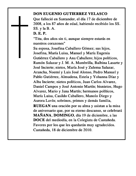 DON EUGENIO GUTIERREZ VELASCO