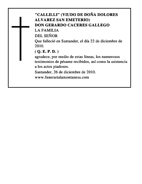DON GERARDO CACERES GALLEGO