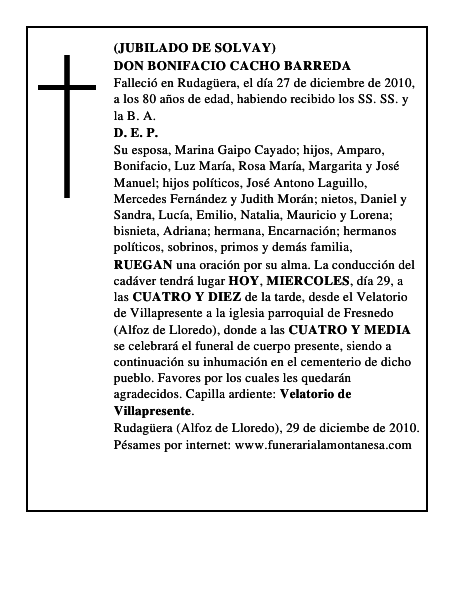 DON BONIFACIO CACHO BARREDA