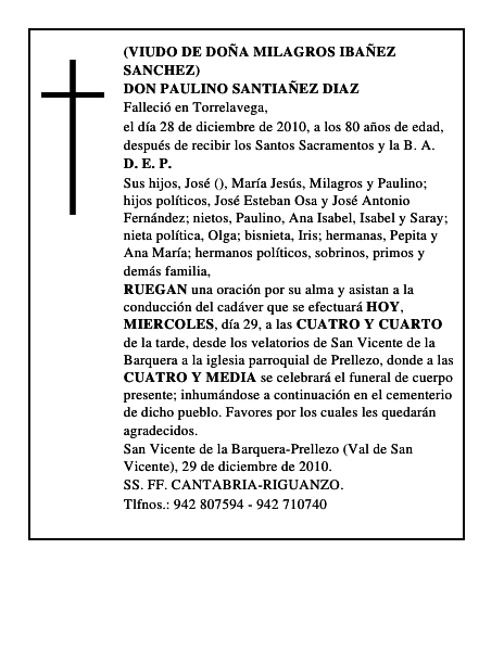 DON PAULINO SANTIAÑEZ DIAZ
