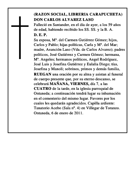 DON CARLOS ALVAREZ LASO