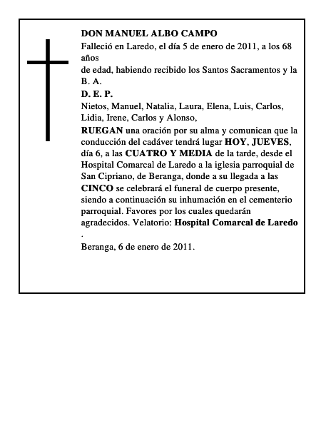 DON MANUEL ALBO CAMPO